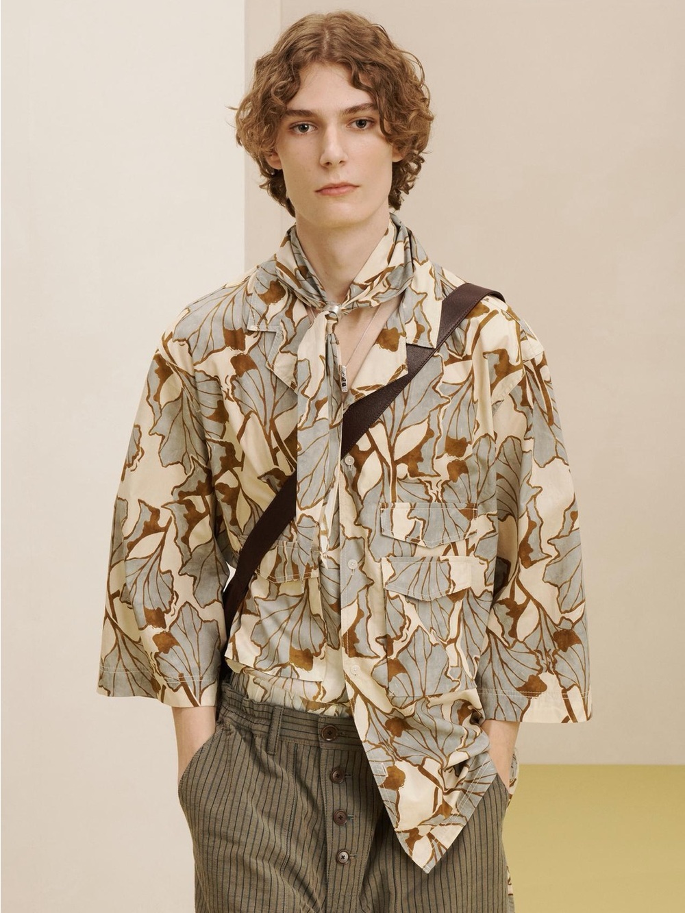 Zara SRPLS FLWRS Printed Cotton Camp Collar Shirt Sz M NWT